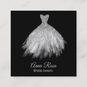 Cartão De Visita Quadrado *~* Vestidos de casamentos de noivado de noiva de