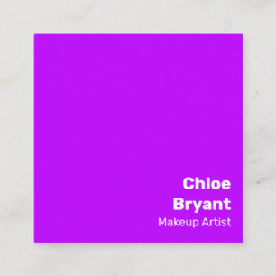 Cartão De Visita Quadrado Vibrante Moderno Puro e Brilhante Simples