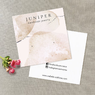 Cartão De Visita Quadrado Vídeo de Joia Arranjada por Aquarelas Artísticas