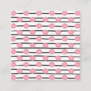 Cartão De Visita Quadrado Vintage Floral Towels