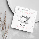 Cartão De Visita Quadrado Vintage Sewing Machine Seamstress Redes Sociais<br><div class="desc">Esses cartões de visitas bonitos com máquinas de costura por safra e mídias sociais seriam excelentes para uma costureira ou qualquer outro serviço/ocupação relacionado. Adicione facilmente seus detalhes clicando na opção "personalizar este modelo".</div>