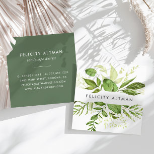 Cartão De Visita Quadrado Wild Meadow   Botânica