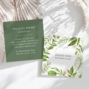 Cartão De Visita Quadrado Wild Meadow Quadro botânico