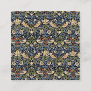 Cartão De Visita Quadrado William Morris Strawberry Thef