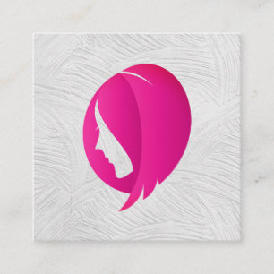 Cartão De Visita Quadrado Womens Hair Hairstylist profissional