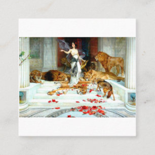 Cartão De Visita Quadrado Wright Barker Circe Nyph Deusa Da Magic Witch En