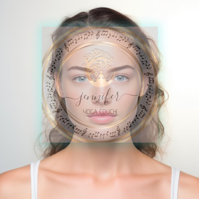 Cartão De Visita Quadrado Yoga Couch Therapist Mindfulness QR CODE Music (Yoga Couch Therapist Mindfullness QR CODE Music Square Business Card)