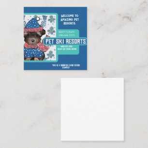 Cartão De Visita Quadrado Yorkie Poo