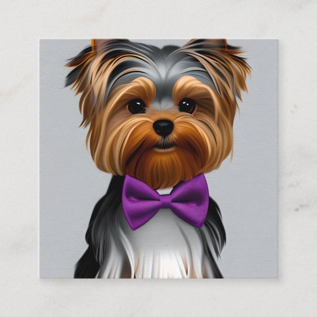 Cartão De Visita Quadrado Yorkshire (Frente)