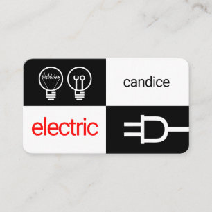 Cartão De Visita Quadrados Elétricos de Escuridão e Luz
