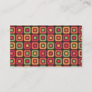 Cartão De Visita Quadrados retros - floresta sun