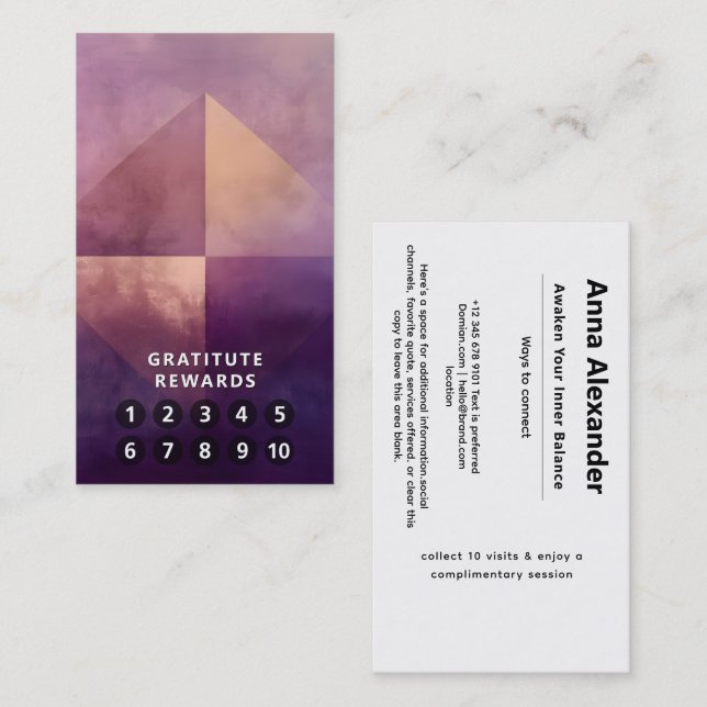 Cartão De Visita Quadrante Suave | Design Minimalista (Frente/Verso)