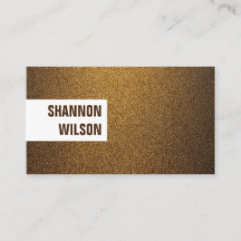 Cartão De Visita Quadro branco de ouro brilhante de cobre moderno