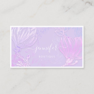 Cartão De Visita Quadro da Flor Código QR Logotipo Personalizado Pi