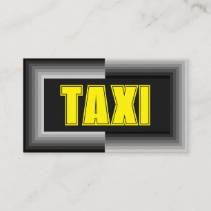 Cartão De Visita quadro de cinza amarelo TAXI - maquinista