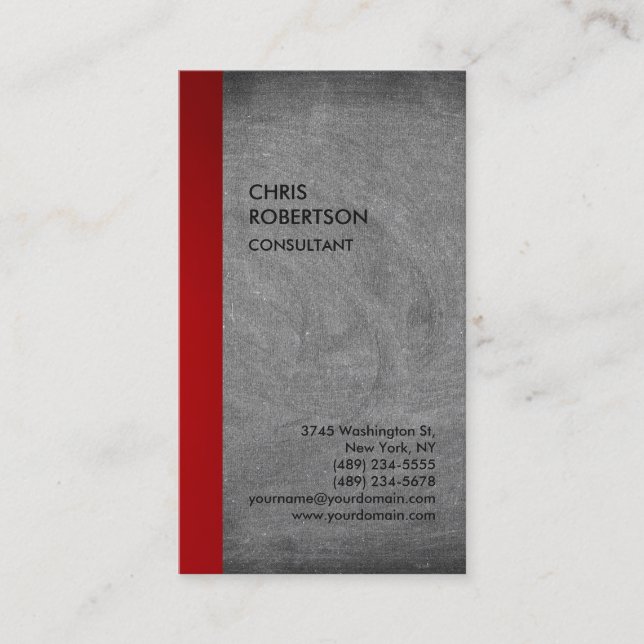 Cartão De Visita Quadro de Cinzas Vermelhas Especiais Exclusivos Mo (Frente)