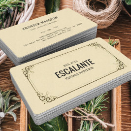 Cartão De Visita Quadro De Ephemera Retro Vintage