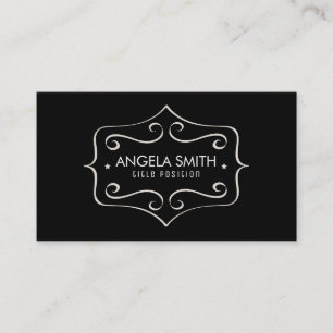 Cartão De Visita Quadro de espiral branco