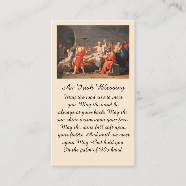 Cartão De Visita Quadro de Oração de Simpatia da Cena Antiga (Frente)