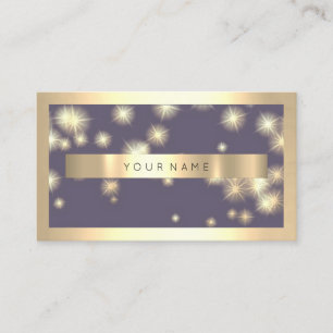 Cartão De Visita Quadro Dourado Champaço - Estrelas Douradas do En