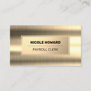 Cartão De Visita Quadro Dourado   Contexto Metálico Dourado