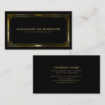 Quadro Dourado Deco de Arte Elegante em Preto