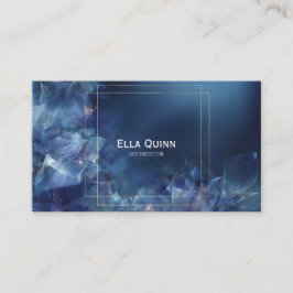 Cartão De Visita Quadro Dourado Floral Abstrato oral Eoral Luxurial