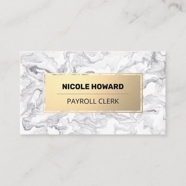 Cartão De Visita Quadro Dourado | Marble Design (Frente)