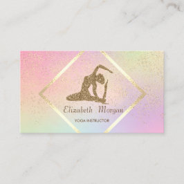 Cartão De Visita Quadro Dourado moderno, Confetti, Yoga Girl