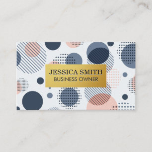 Cartão De Visita Quadro Dourado Padrão de Abstrato moderno