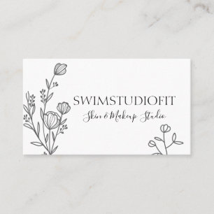 Cartão De Visita Quadro Floral Moderno