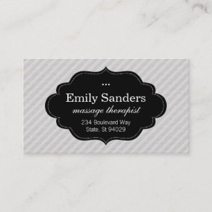 Cartão De Visita Quadro na moda   Textura riscada