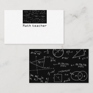 Cartão De Visita quadro negro de matemática professor de matemática