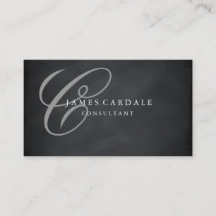 Cartão De Visita Quadro negro Elegante profissional moderno