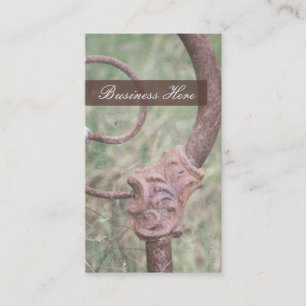 Cartão De Visita Quadro oxidado da cama do vintage do negociante