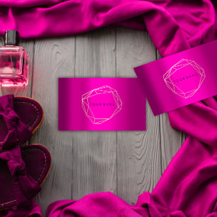 Cartão De Visita Quadro político Dourado rosa Geométrico