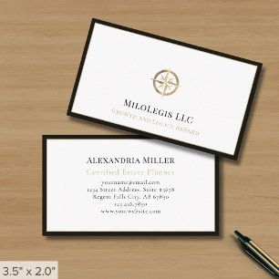 Cartão De Visita Quadro preto do logotipo Dourado profissional