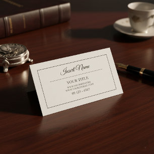 Cartão De Visita Quadro preto e branco comum clássico