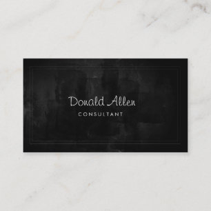 Cartão De Visita Quadro Retro preto clássico