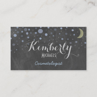 Cartão De Visita Quadro Vintage com Estrelas e Lua