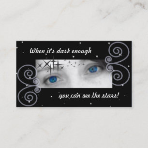 Cartão De Visita Quando é escuro bastante você pode ver as estrelas