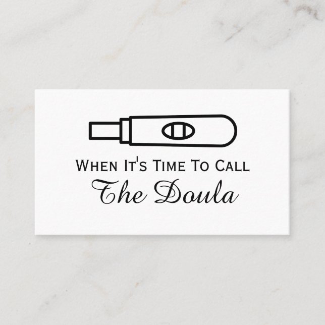 Cartão De Visita Quando é hora de chamar a Gravidez Doula (Frente)