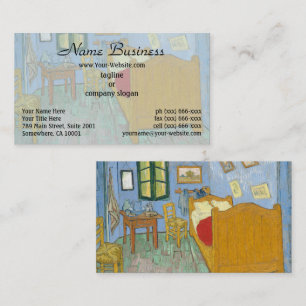 Cartão De Visita Quarto de Van Gogh em Arles - Clássico Amarelo e A