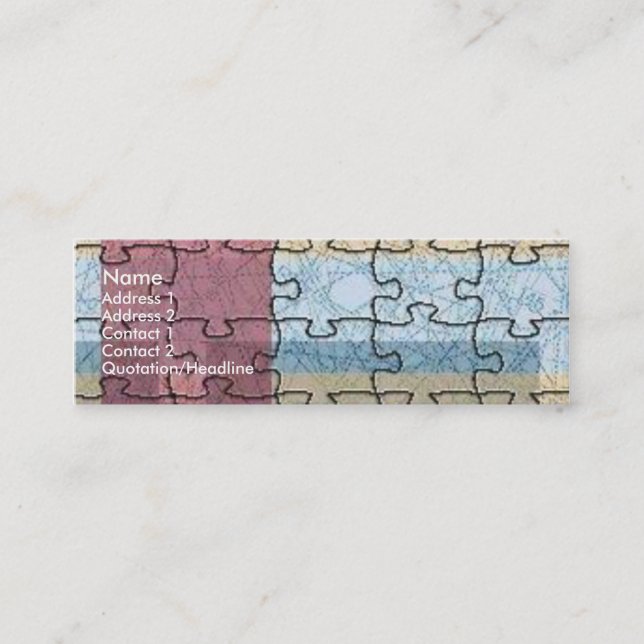 Cartão de visita Quebra-cabeça abstrato (Frente)