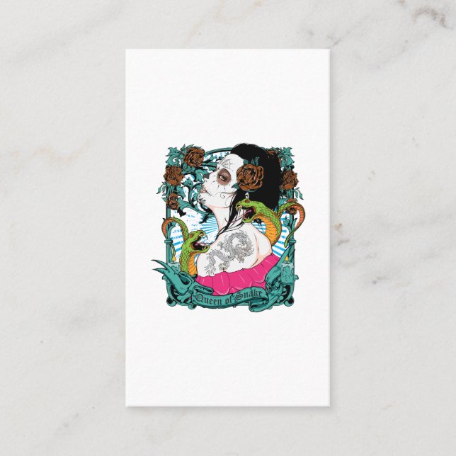 CARTÃO DE VISITA QUEEN OF SNAKE (Frente)