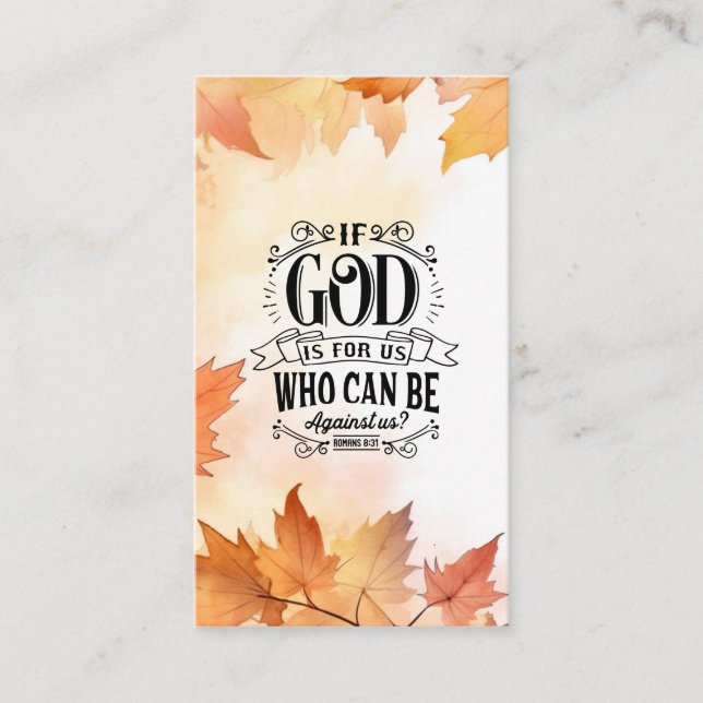 Cartão De Visita Quem pode estar contra nós? (Frente)