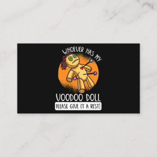 Cartão De Visita Quem Tem A Minha Boneca Voodoo Dá-Lhe Um Resto