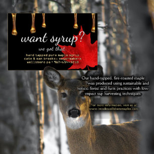 Cartão De Visita Quer Xarope? Conseguimos! Unidades âmbar em preto