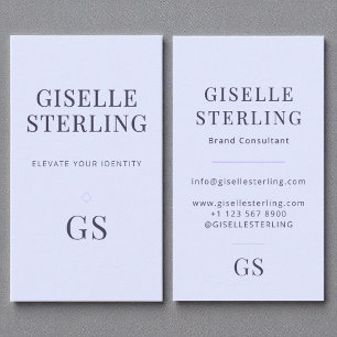 Cartão De Visita Quic Mínimo Simples Lilac Roxo Elegante