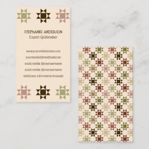 Cartão De Visita Quiltmaker, Quilting Business Amish Quilt